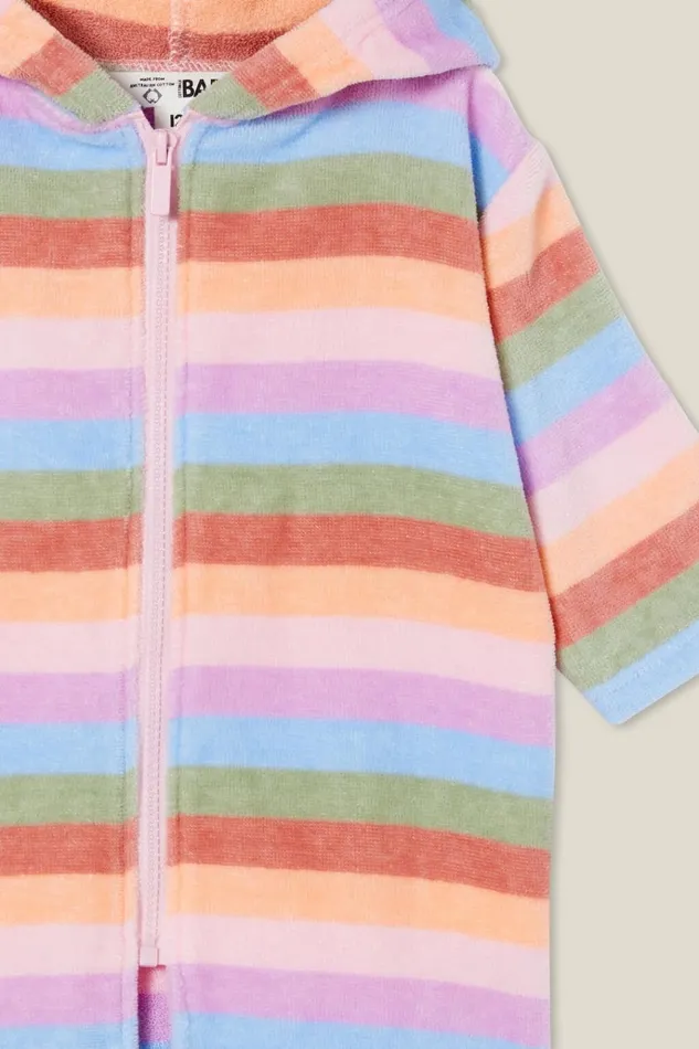 Baby Swimwear Cotton On Baby Zip Through Hooded Towel Popsiclemulti Stripe Baby Swimwear Cotton On Baby Zip Through Hooded Towel Popsiclemulti Stripe