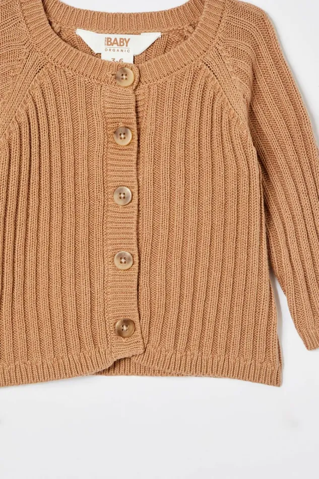 Baby Tops Jackets and Sweaters Cotton On Organic Knit Cardigan Taupy Brown Baby Tops Jackets and Sweaters Cotton On Organic Knit Cardigan Taupy Brown