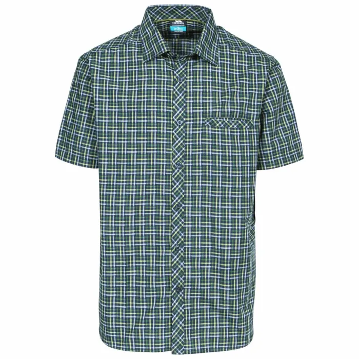 Baffin Short Sleeve Checked Shirt Olive Check Men Trespass Shirts