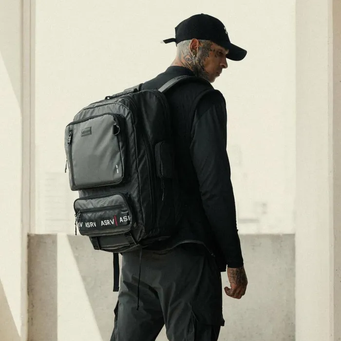Bags Men ASRV Waterproof Large Travel Backpack Black