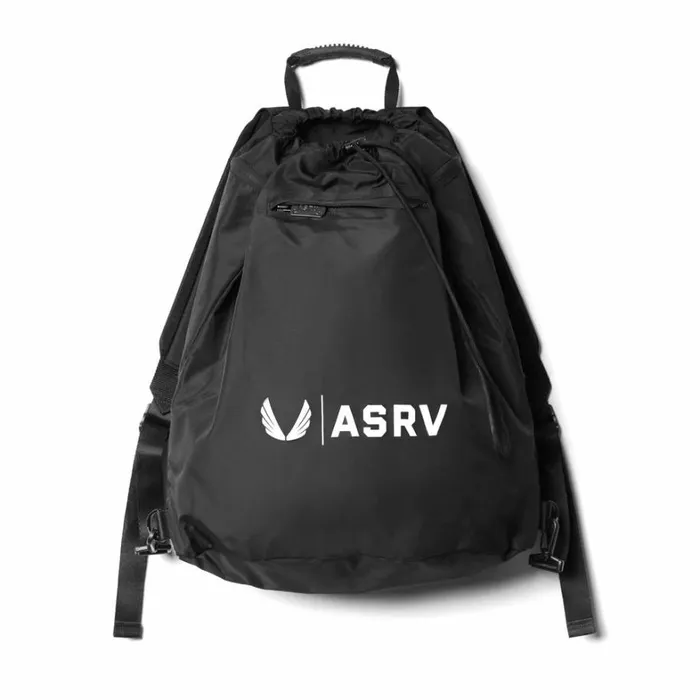Bags Men ASRV Waterproof Rec Drawstring Backpack Blackwhite
