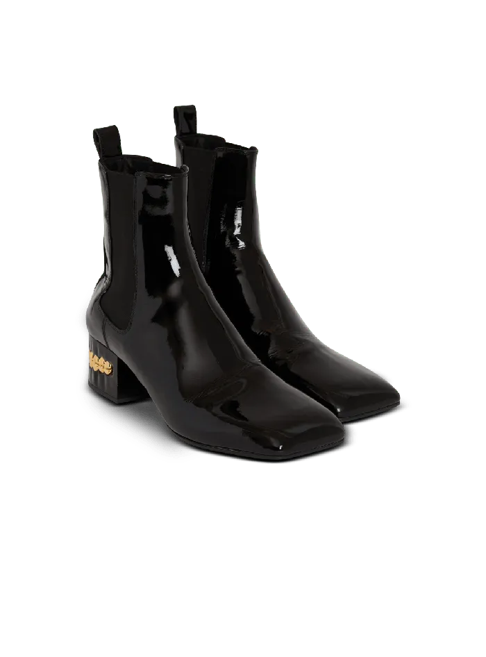 Balmain Boots And Rangers Men Eden Patent Leather Chelsea Boots Black