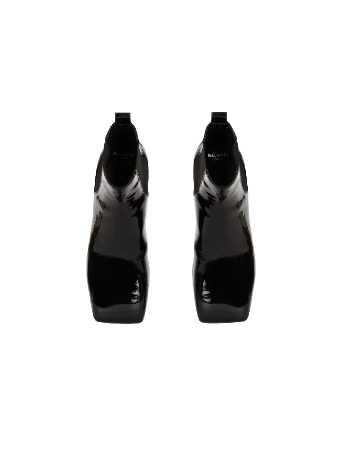 Balmain Boots And Rangers Men Eden Patent Leather Chelsea Boots Black