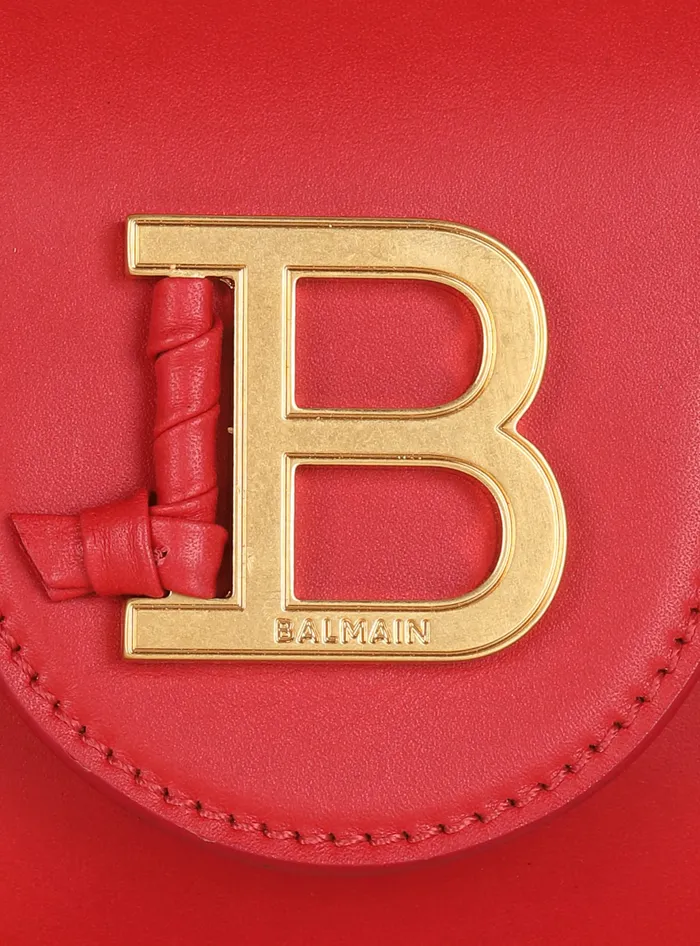 Balmain Handbags Women Smooth Leather BBuzz Mini Bag Red