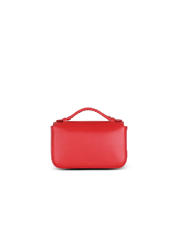 Balmain Handbags Women Smooth Leather BBuzz Mini Bag Red