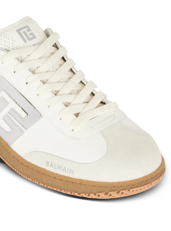 Balmain Sneakers Men Calfskin Swan Trainers White
