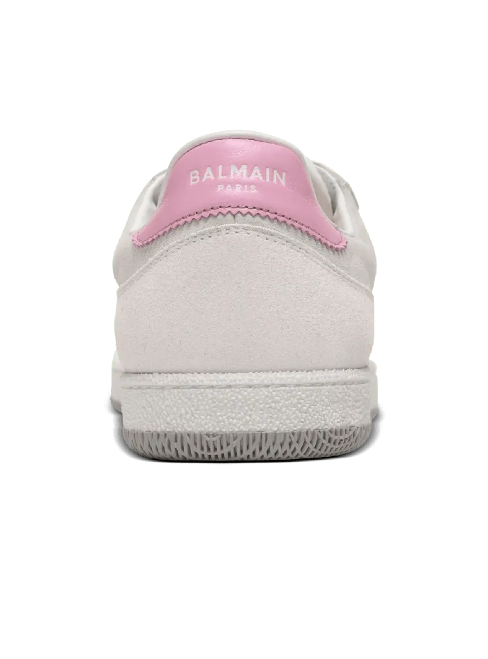Balmain Sneakers Women Swan Sneakers In Calfskin And Suede White