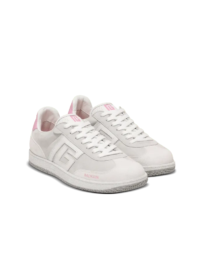 Balmain Sneakers Women Swan Sneakers In Calfskin And Suede White