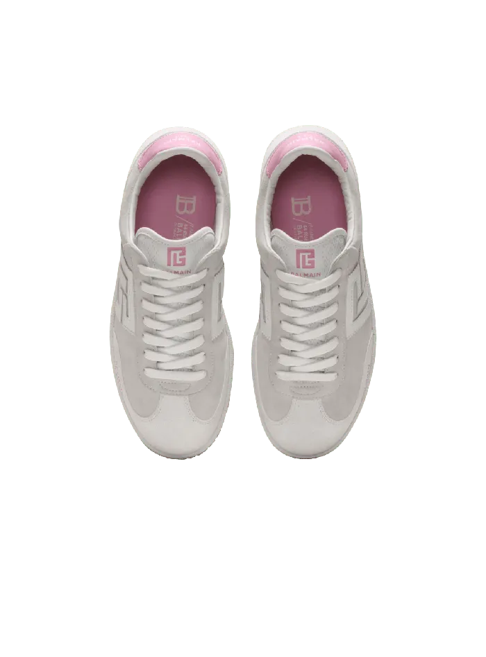 Balmain Sneakers Women Swan Sneakers In Calfskin And Suede White