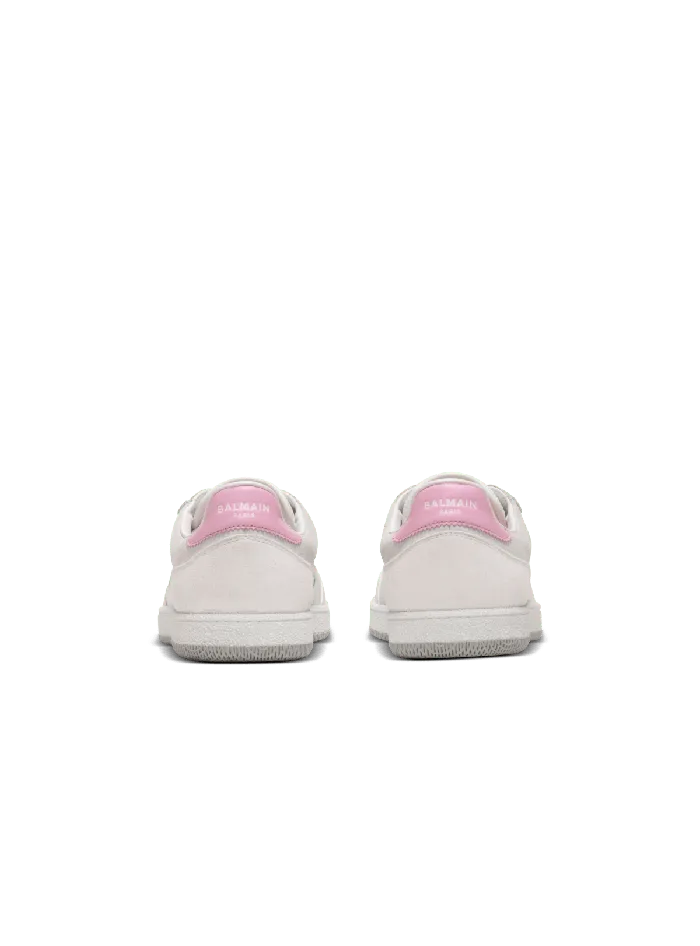 Balmain Sneakers Women Swan Sneakers In Calfskin And Suede White