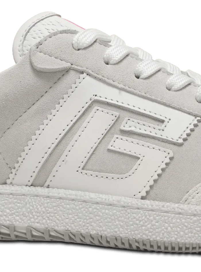 Balmain Sneakers Women Swan Sneakers In Calfskin And Suede White