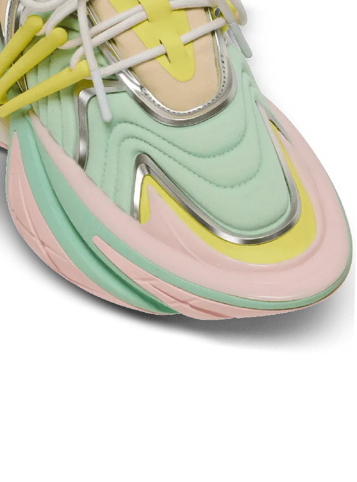 Balmain Sneakers Women Unicorn Wave Trainers In Neoprene And Calfskin Multicolor