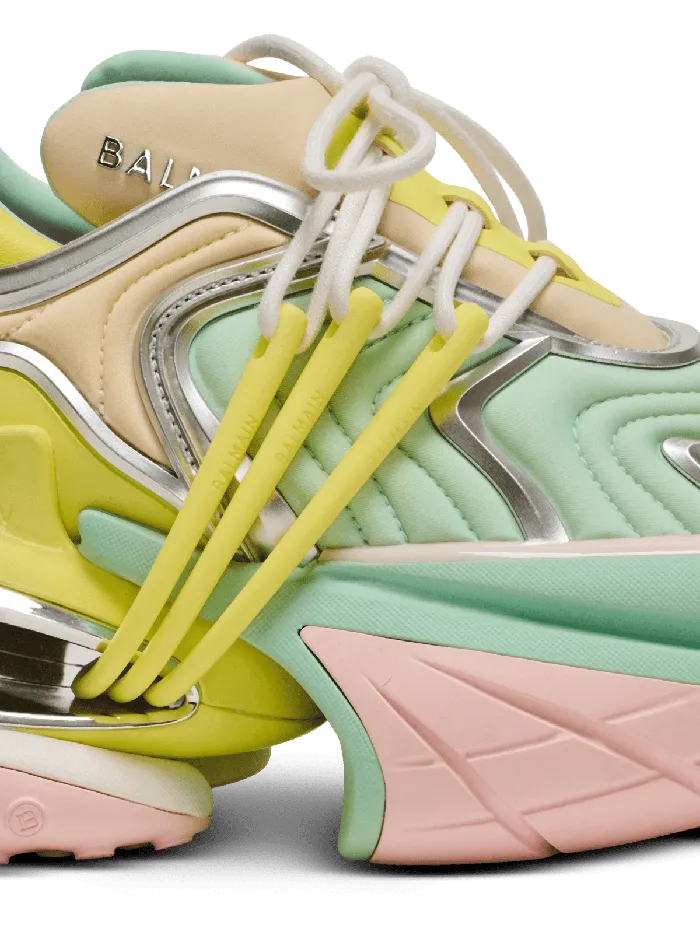 Balmain Sneakers Women Unicorn Wave Trainers In Neoprene And Calfskin Multicolor