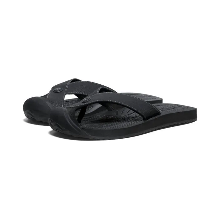 Barbados BlackSteel Grey Leather FlipFlop Men KEEN Sandals Barbados BlackSteel Grey Leather FlipFlop Men KEEN Sandals