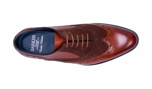 Barker Shoes Abingdon 8211 Chestnut CalfPolo Suede Chestnut Calfpolo Suede Mens