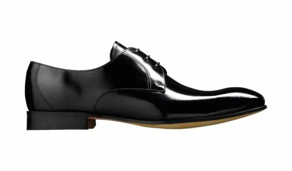Barker Shoes Rutherford 8211 Black HiShine Derby Black Hishine Derby Mens