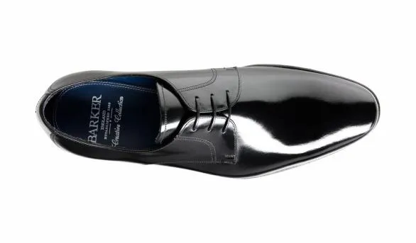 Barker Shoes Rutherford 8211 Black HiShine Derby Black Hishine Derby Mens