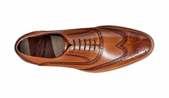 Barker Shoes Valiant 8211 Brown Hand Painted Brogue Brown Hand Painted Brogue Mens