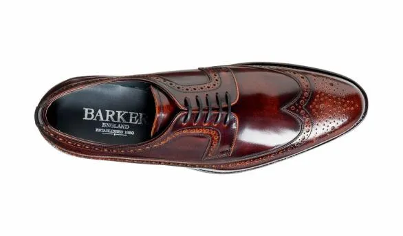 Barker Shoes Woodbridge 8211 Brandy HiShine Derby Brandy Hishine Derby Mens