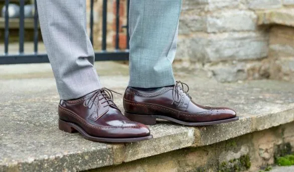 Barker Shoes Woodbridge 8211 Brandy HiShine Derby Brandy Hishine Derby Mens