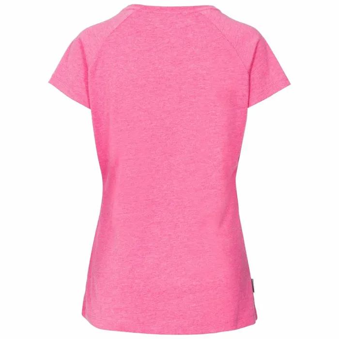 Benita Crew Neck TShirt Pink Lady Marl Women Trespass TShirts