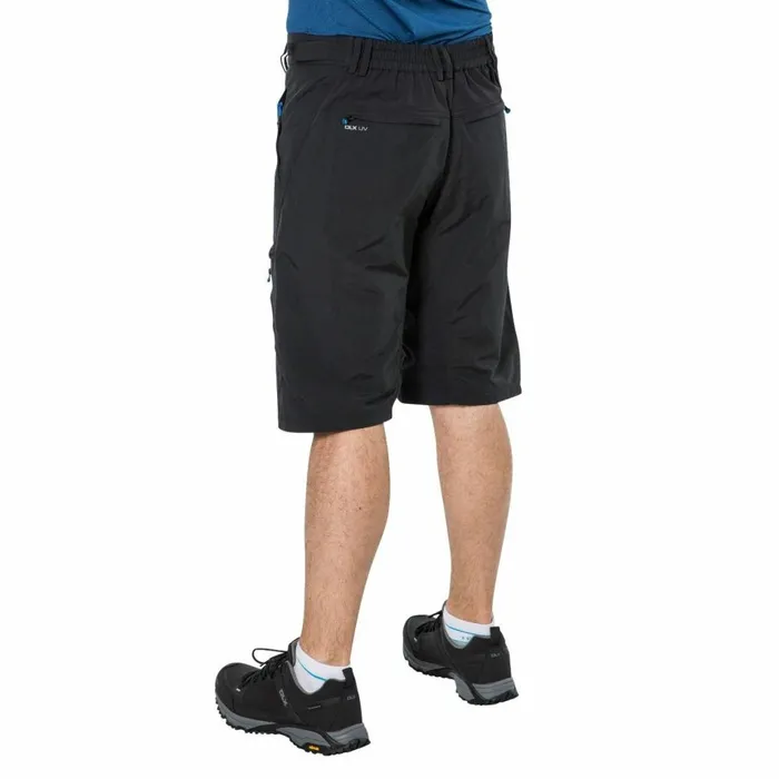 Bertram DLX Quick Dry Walking Shorts Black Men Trespass Shorts