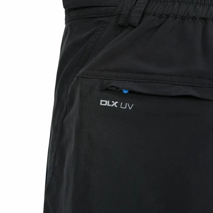 Bertram DLX Quick Dry Walking Shorts Black Men Trespass Shorts