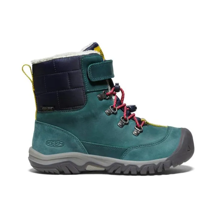 Big Kids039 Kanibou Waterproof Blue Leather Tall Boot Kids KEEN Playground
