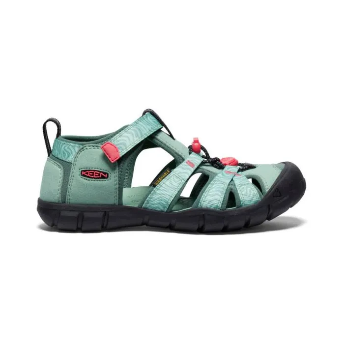 Big Kids039 Seacamp II CNX Granite GreenCayenne Sandal Kids KEEN Sandals