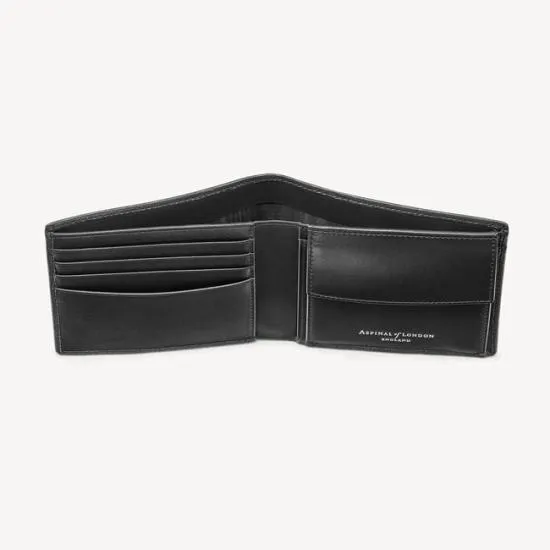 Billfold Coin Wallet Black Saffiano and Smooth Black Men Aspinal Of London Billfold Wallets Billfold Coin Wallet Black Saffiano and Smooth Black Men Aspinal Of London Billfold Wallets