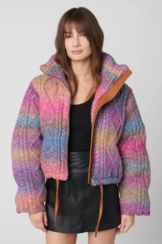 Blank Nyc Roll Over Sweater Puffer Women Jackets Blank Nyc Roll Over Sweater Puffer Women Jackets