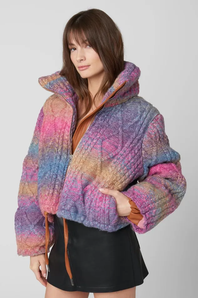 Blank Nyc Roll Over Sweater Puffer Women Jackets Blank Nyc Roll Over Sweater Puffer Women Jackets