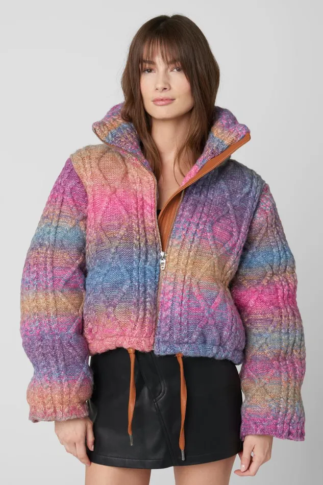 Blank Nyc Roll Over Sweater Puffer Women Jackets Blank Nyc Roll Over Sweater Puffer Women Jackets