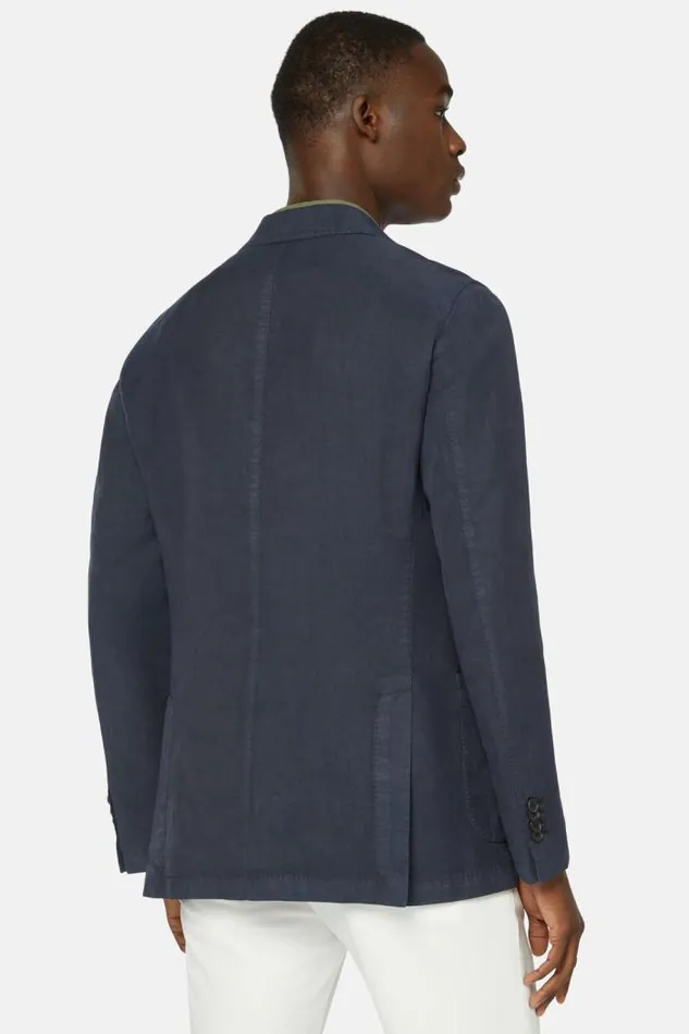 Blazers Men Boggi Milano Blue TencelLinenCotton Jacket Blue Blazers Men Boggi Milano Blue TencelLinenCotton Jacket Blue