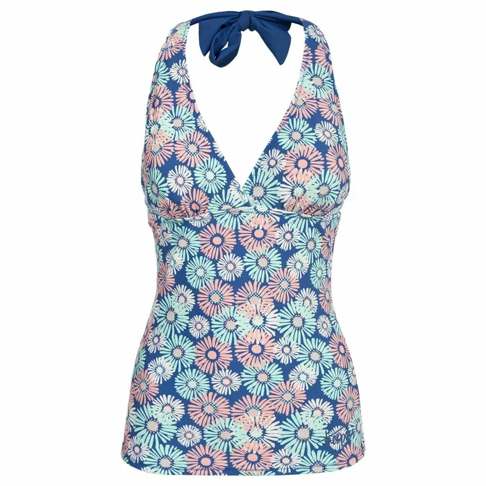Bloomer Halterneck Tankini Top Blush Print Women Trespass Swimwear