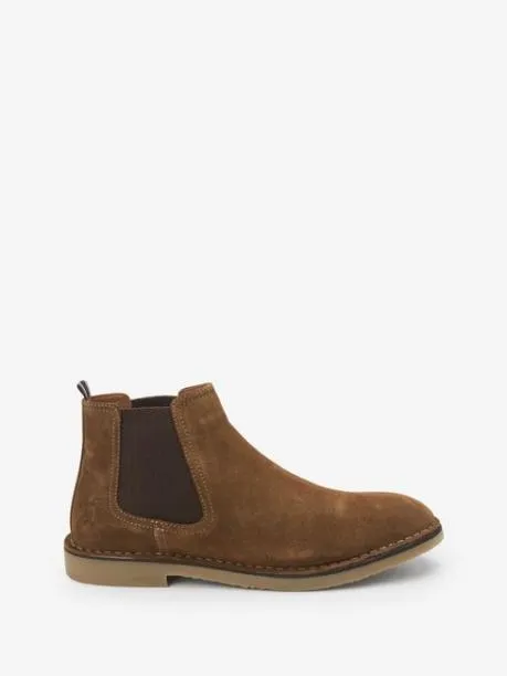 Boots Men Joules Tan Brown Suede Chelsea Boots