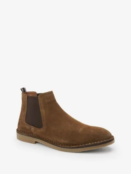 Boots Men Joules Tan Brown Suede Chelsea Boots