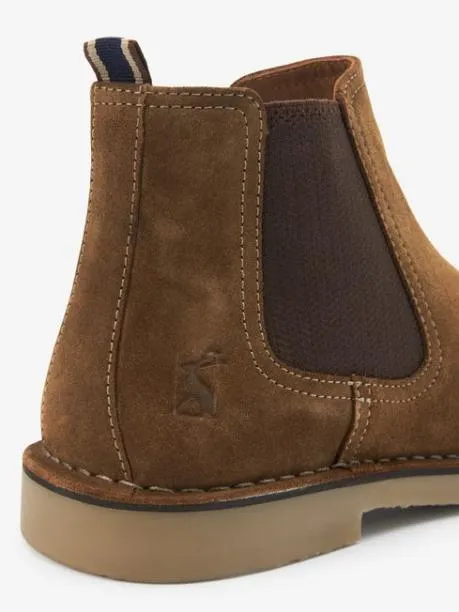 Boots Men Joules Tan Brown Suede Chelsea Boots