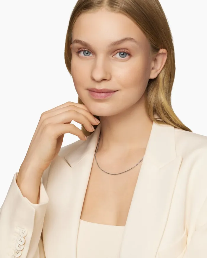 Box Chain Necklace In Sterling Silver With 14K Yellow Gold Accent 17mm Women David Yurman Chain Box Chain Necklace In Sterling Silver With 14K Yellow Gold Accent 17mm Women David Yurman Chain