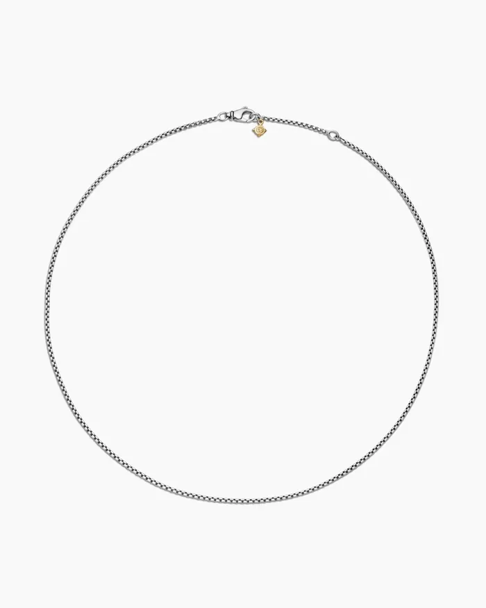 Box Chain Necklace In Sterling Silver With 14K Yellow Gold Accent 17mm Women David Yurman Chain Box Chain Necklace In Sterling Silver With 14K Yellow Gold Accent 17mm Women David Yurman Chain