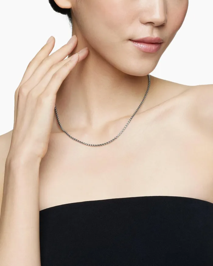Box Chain Necklace In Sterling Silver With 14K Yellow Gold Accent 27mm Women David Yurman Chain Box Chain Necklace In Sterling Silver With 14K Yellow Gold Accent 27mm Women David Yurman Chain