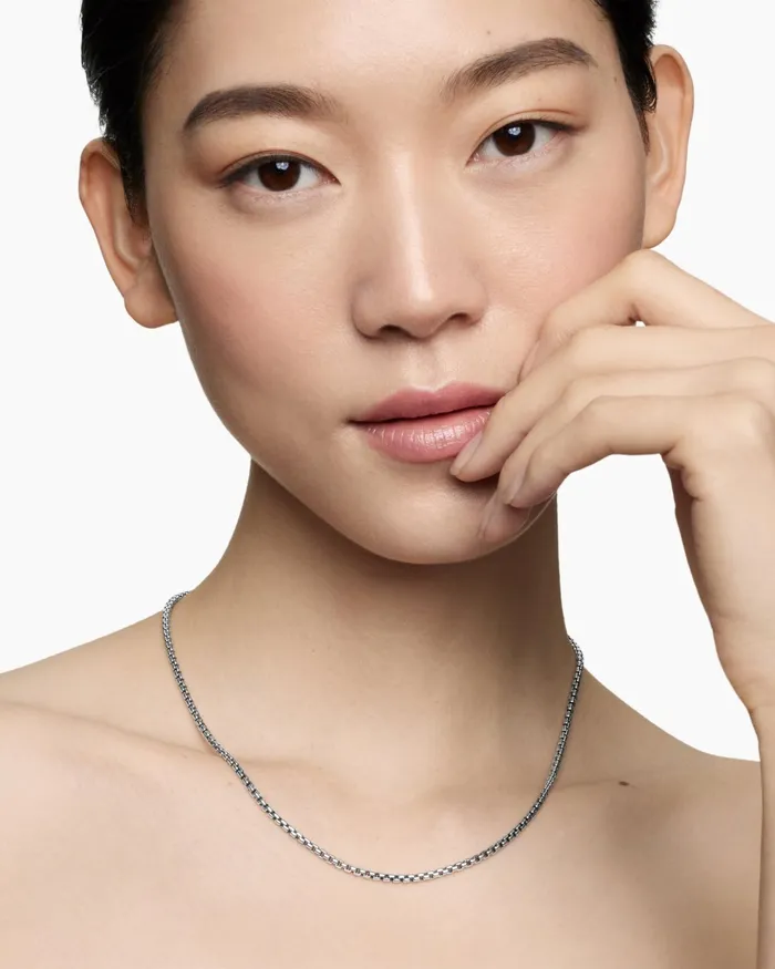 Box Chain Necklace In Sterling Silver With 14K Yellow Gold Accent 27mm Women David Yurman Chain Box Chain Necklace In Sterling Silver With 14K Yellow Gold Accent 27mm Women David Yurman Chain