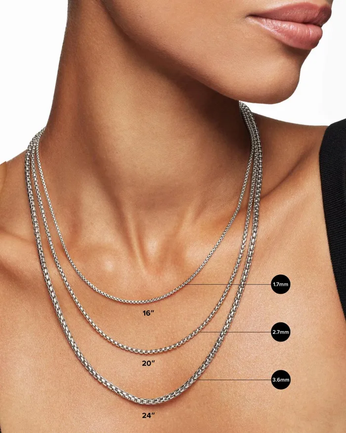Box Chain Necklace In Sterling Silver With 14K Yellow Gold Accent 27mm Women David Yurman Chain Box Chain Necklace In Sterling Silver With 14K Yellow Gold Accent 27mm Women David Yurman Chain