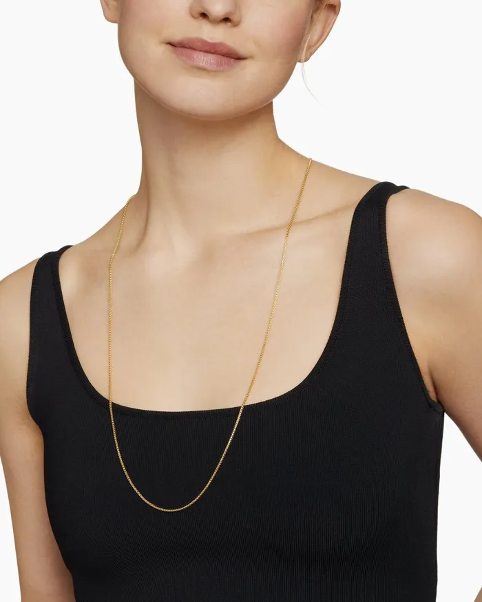 Box Chain Slider Necklace In 18K Yellow Gold 17mm Women David Yurman Chain Box Chain Slider Necklace In 18K Yellow Gold 17mm Women David Yurman Chain