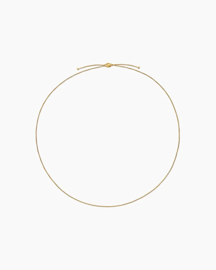 Box Chain Slider Necklace In 18K Yellow Gold 17mm Women David Yurman Chain Box Chain Slider Necklace In 18K Yellow Gold 17mm Women David Yurman Chain