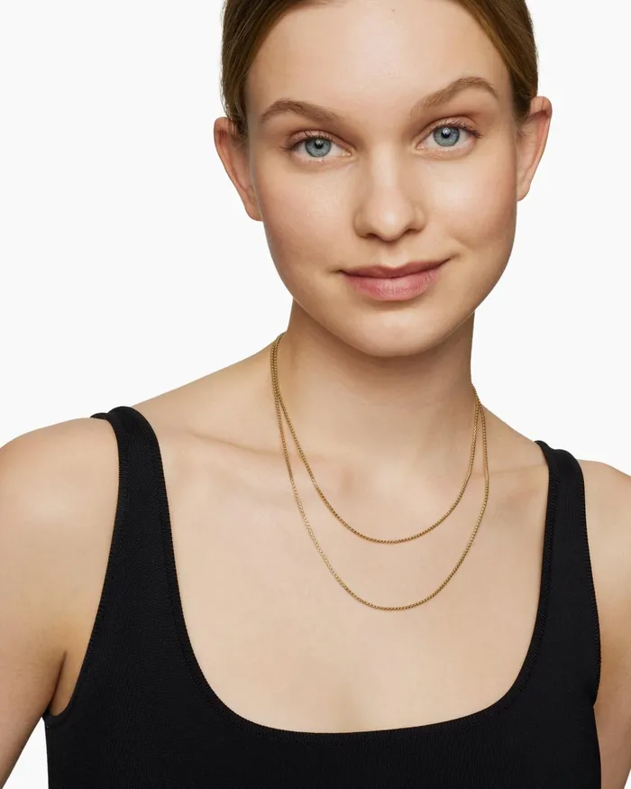 Box Chain Slider Necklace In 18K Yellow Gold 17mm Women David Yurman Chain Box Chain Slider Necklace In 18K Yellow Gold 17mm Women David Yurman Chain
