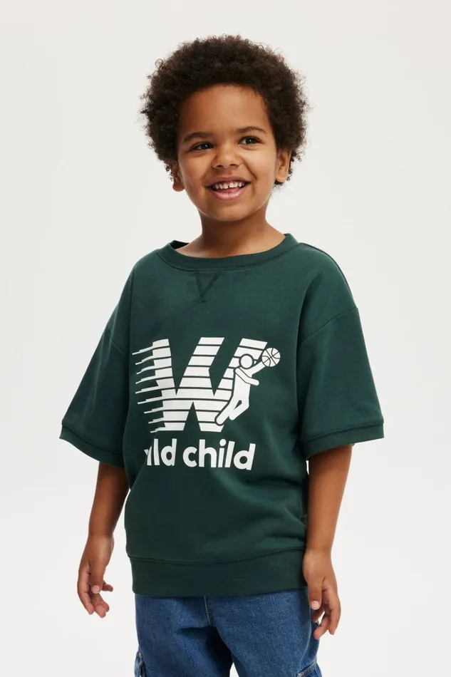 Boys Sweatshirts and Sweatpants Cotton On Sandy Short Sleeve Sports Crew Pine Tree Greenwild Child Boys Sweatshirts and Sweatpants Cotton On Sandy Short Sleeve Sports Crew Pine Tree Greenwild Child