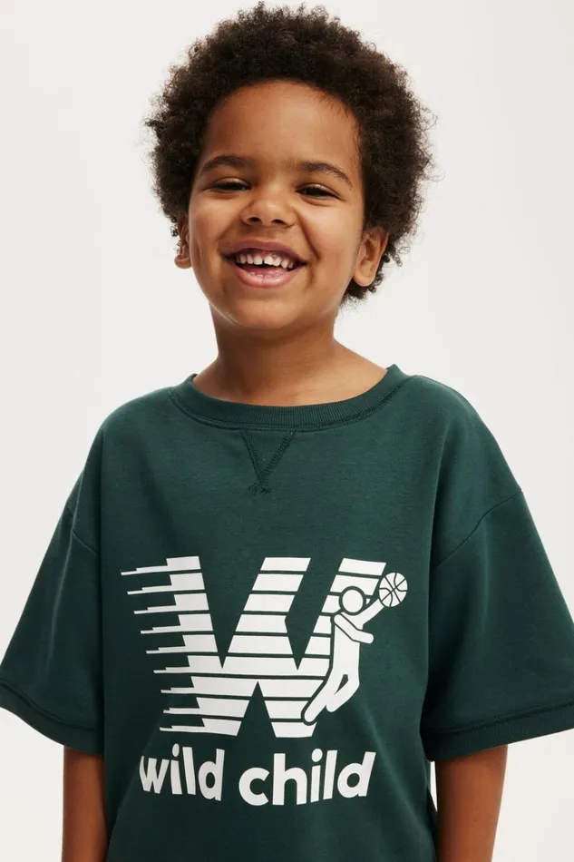Boys Sweatshirts and Sweatpants Cotton On Sandy Short Sleeve Sports Crew Pine Tree Greenwild Child Boys Sweatshirts and Sweatpants Cotton On Sandy Short Sleeve Sports Crew Pine Tree Greenwild Child