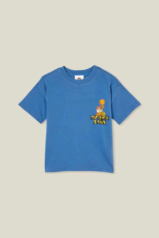 Boys Tops and TShirts Cotton On License Drop Shoulder Short Sleeve Tee Lcn Wb Petty Bluespace Jam Boys Tops and TShirts Cotton On License Drop Shoulder Short Sleeve Tee Lcn Wb Petty Bluespace Jam