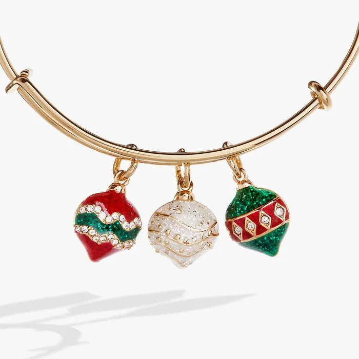 Bracelets Women Alex And Ani Holiday Ornament Charm Bangle Gold